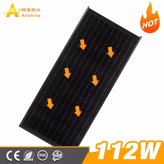 Aluminio impermeable al aire libre de alta potencia integrado todo en una luz de calle LED solar con sensor inteligente