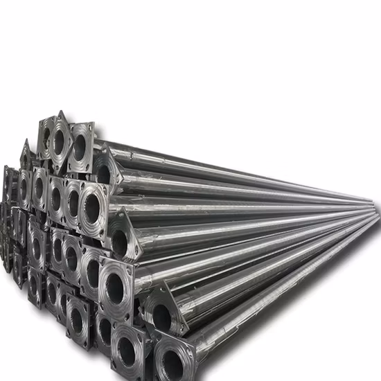 Hepu Solar/LED/ Alto/Alumbrado público de mástil/Iluminación/Lámpara redonda/Octágono poligonal cónico Q235/345 Caliente/DIP/Poste de acero galvanizado