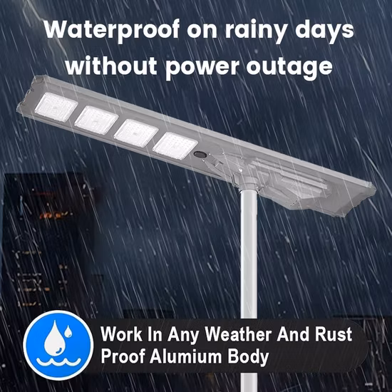 Encienda las luces de calle LED 150W 300W Smart automático en unas luces de calle solares al aire libre